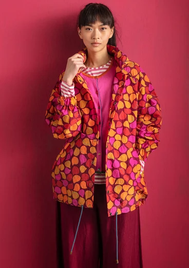 “Serafina” windcheater in recycled polyamide - parrot red