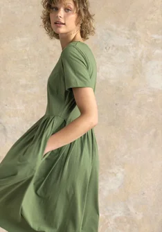 Jerseykleid „Himla“ aus Bio-Baumwolle - rosmarin