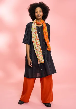 “Sally” shawl in organic cotton - grapefruit
