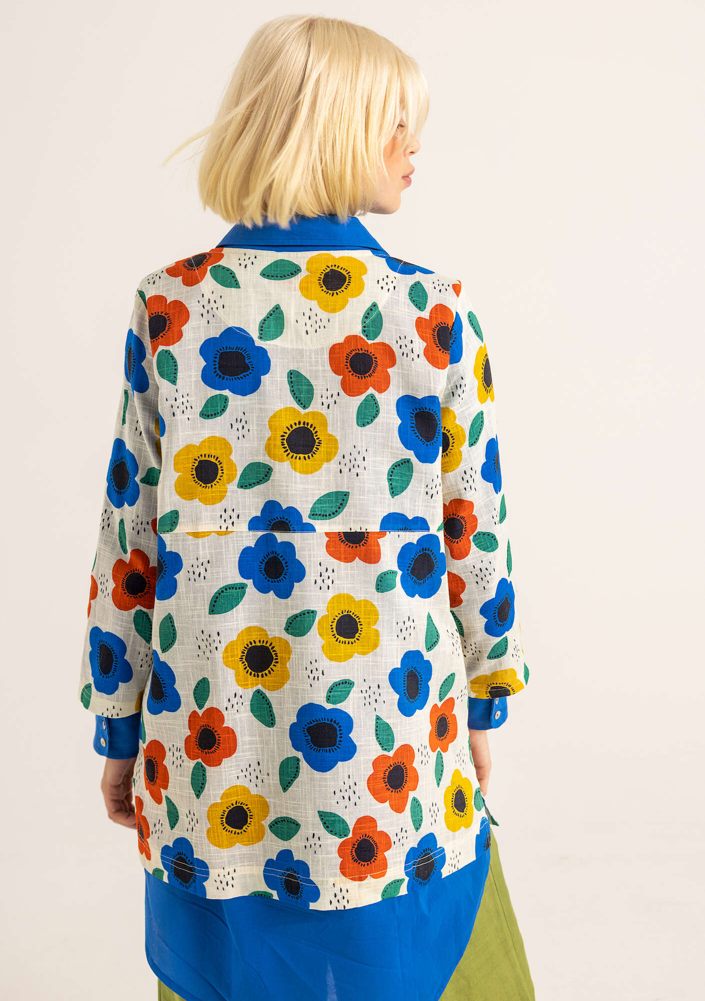 “Dessau” blouse in organic cotton multi-color