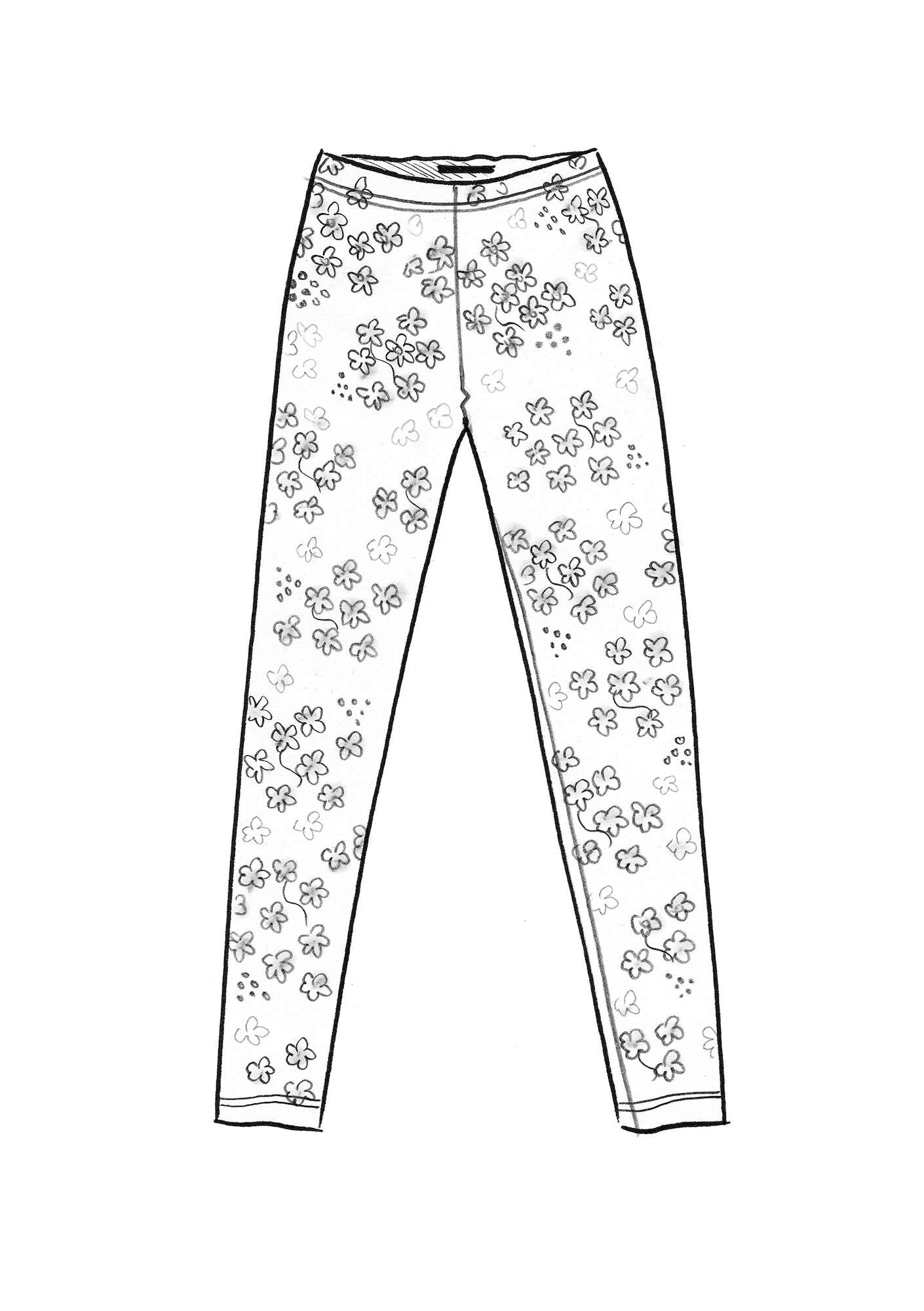 “Kastanj” jersey leggings in lyocell/spandex allium