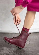 Nappa boots - aubergine