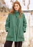 Parka "Lucy" en coton biologique tissé (vert bouteille/motif M)