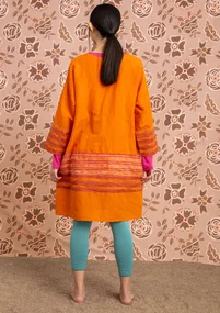 Webkleid „Amber“ aus Bio-Baumwolle/Leinen - masala