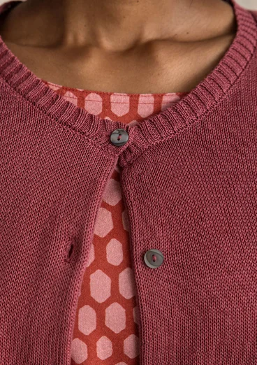 Gilet en coton recyclé - rouge sourd