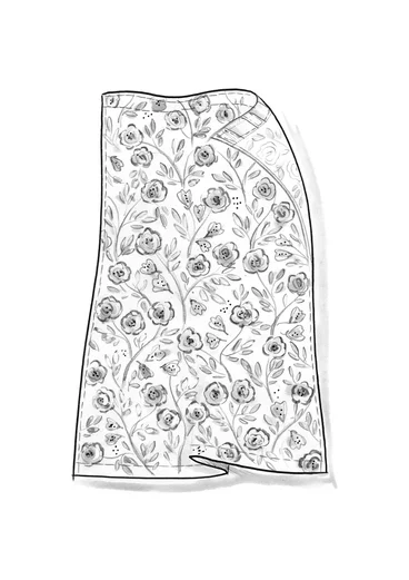 Gardin «Wild rose» i lin/bomull - henna