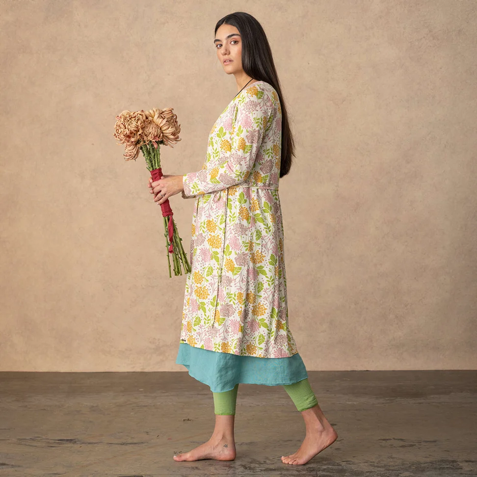 Jerseykleid „Krysantemum“ aus Bio-Baumwolle/Modal - feder