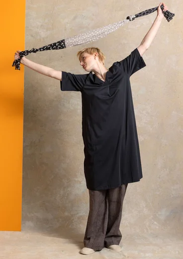 Robe ”Ophelia” en jersey de coton biologique/modal - noir