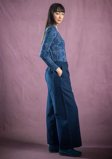 Gemustertes Shirt „Ada“ aus Lyocell/Elasthan - indigo