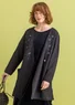 Gilet long "Rimfrost" en laine feutrée (noir S)