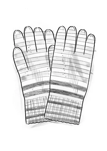 Fingerhandschuhe aus Lammwolle - taupe-melange