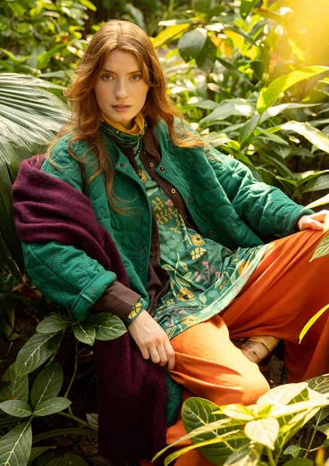 Veste "Galapagos" en jersey de coton biologique - vert bouteille