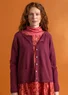 Gilet en laine biologique (bordeaux M)