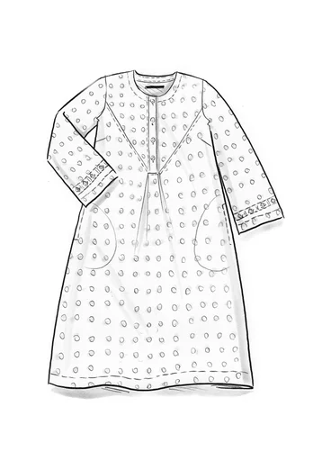 Woven “Asta” dress in linen - fig/patterned