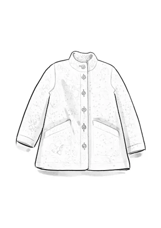 Strikket jakke i ullbouclé - rosmarin/meleret