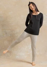 Jerseyleggings „Bianca“ aus Lyocell/Elasthan - schwarz-gemustert