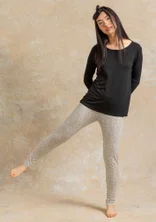 Jerseyleggings „Bianca“ aus Lyocell/Elasthan - schwarz-gemustert