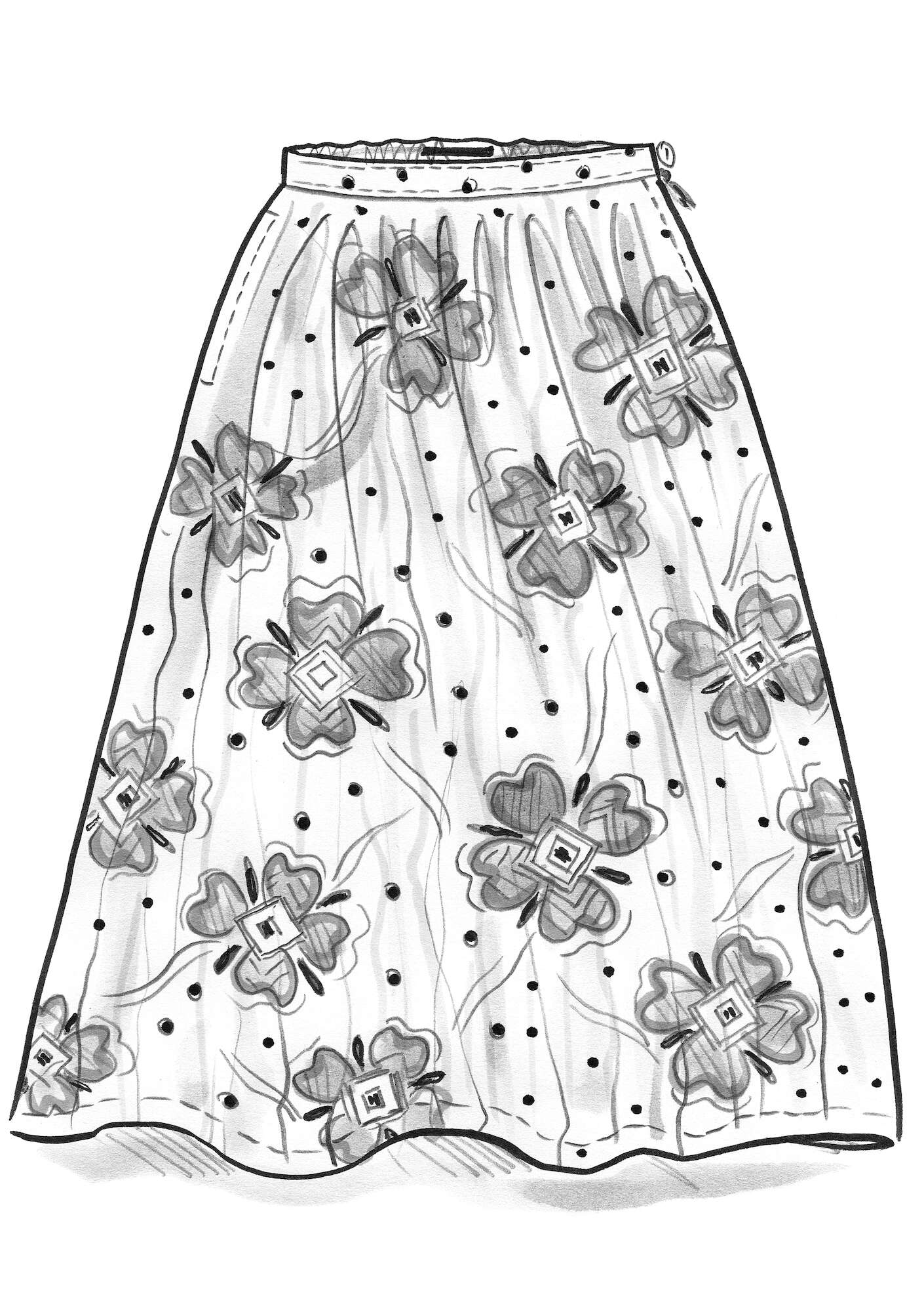 “Helenae” skirt in organic cotton