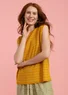 Linen knit tank top (gold ochre XL)