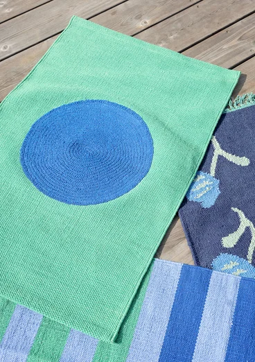 “Sun” organic cotton mini-rug - malachite