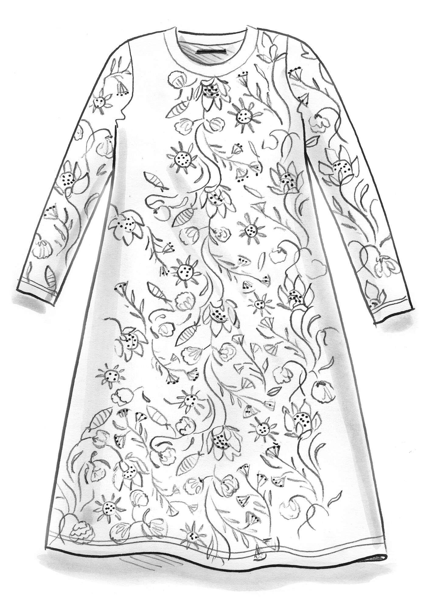 “Protea” jersey dress in lyocell/spandex