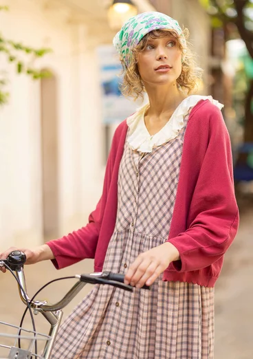 Gilet "Pauline" en coton biologique/recyclé - figue