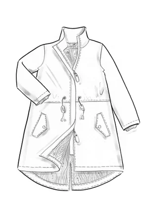 “Madison” parka in organic cotton with a removable vest - black