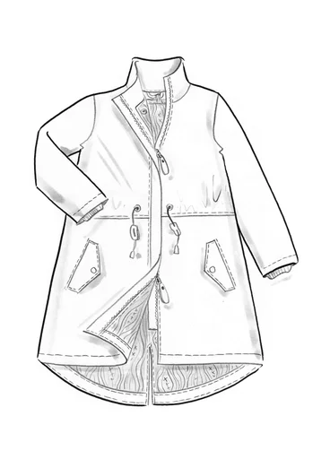 “Madison” parka in organic cotton with a removable vest - black