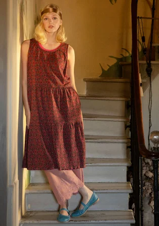 Jerseykleid „Papillon“ aus Bio-Baumwolle - feige