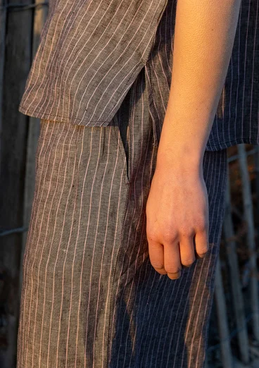 “Bifrost” woven linen shorts - light mulberry