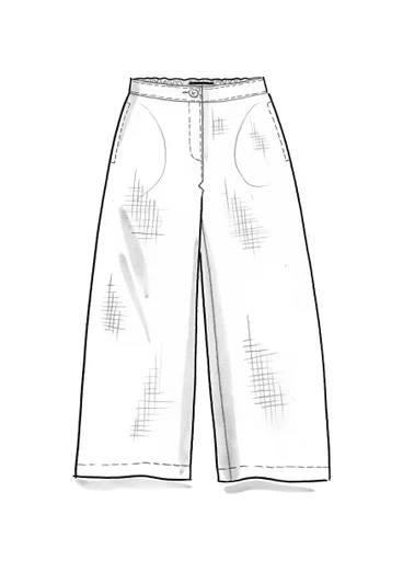 Woven organic cotton trousers - ink blue