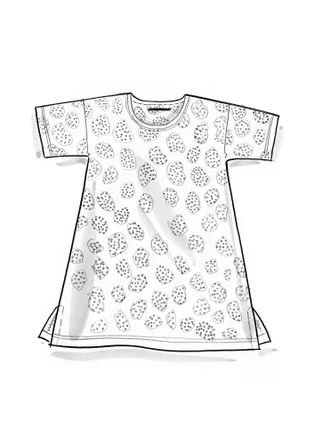 Jerseytunika „Himla“ aus Bio-Baumwolle - schwarz-gemustert