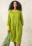 “Lillian” woven linen dress asparagus thumbnail