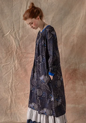 Robe "Krita" en tissu de coton biologique - noir