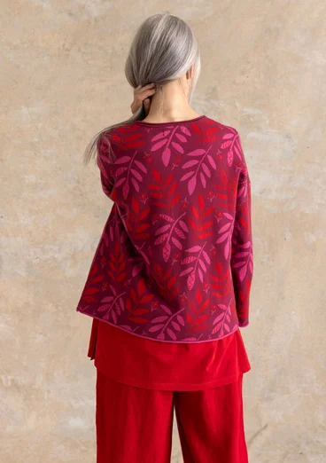 “Ophelia” organic/recycled cotton sweater - purple red