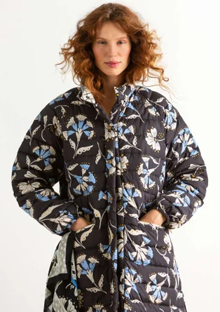 Dunkappa "Crocus" i återvunnen polyester/återvunnet dun - svart