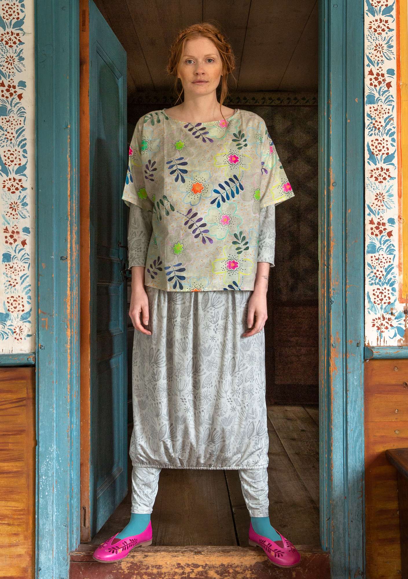 “Transparens” blouse in organic cotton/silk light warm grey thumbnail