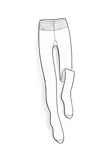 Solid-colored tights in recycled nylon - black