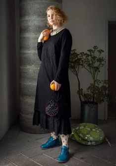 Jerseykjole "Satsuma" i hør - sort