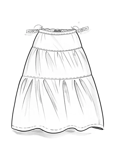 “Rut” woven viscose/linen skirt - black