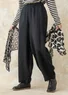 Woven linen Trousers (black XL)