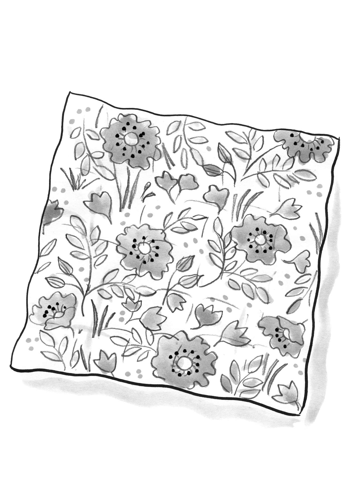 “Primavera” seat cushion in organic cotton