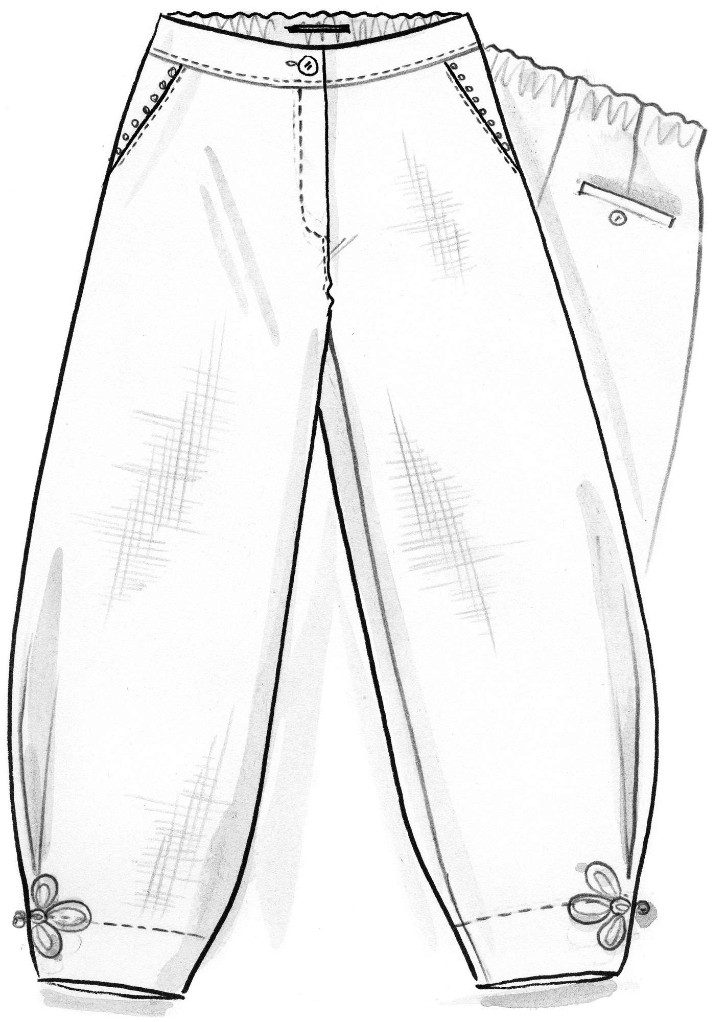 Pantalon  Anna  en coton biologique/lin