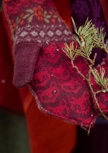 Gants "Canwood" en laine biologique - raisin