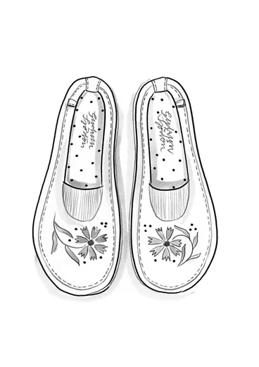 Schlupfschuhe „Isolde“ aus Nubukleder - dunkelhortensie