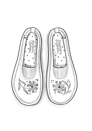 Schlupfschuhe „Isolde“ aus Nubukleder - dunkelhortensie