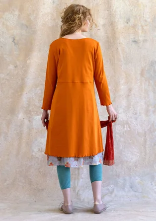 Organic cotton jersey dress - masala