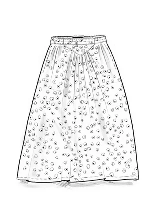 “Alv” woven organic cotton skirt - asparagus