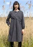 “Wavy” woven dress in organic cotton (black XL)