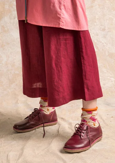 Laced nappa shoes - purple red